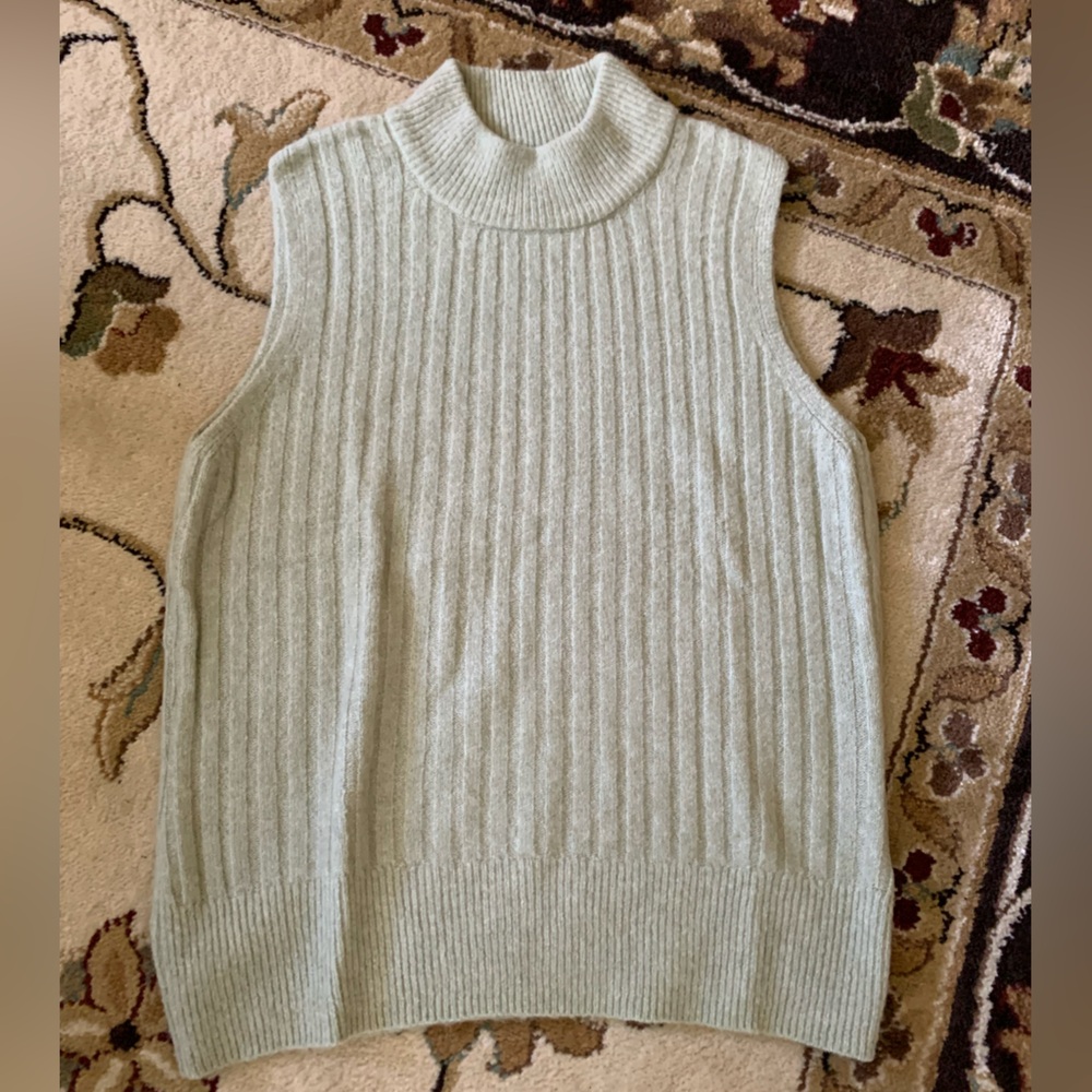 Rachel Zoe Ribbed Knit Turtleneck Sweater - Light Gray
